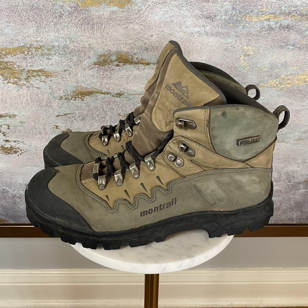 Montrail Boots Mens Size 10.5 Brown Nubuck Vibram Waterproof Hiking Snow Ankle
